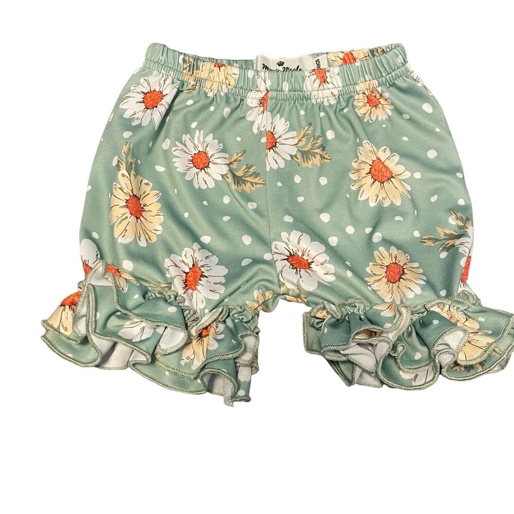 Marie Nicole Sage Green and Floral Bloomers Toddler Girl 18-24M